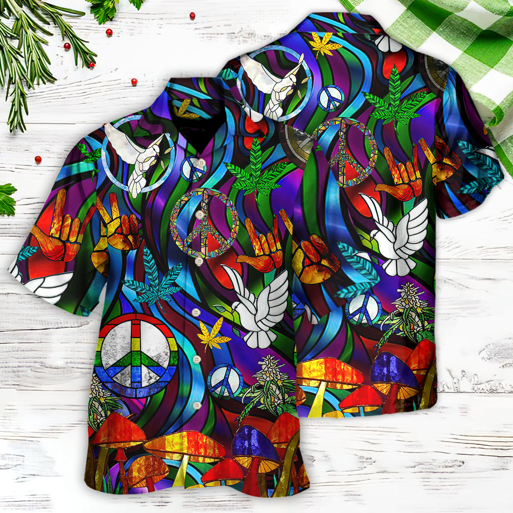 Hippie Es Paz Amor Estilo De Vida De Pájaro - Camisa Hawaiana Unisex Para Hombres y Mujeres