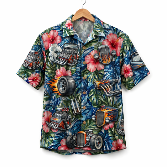 Hot Rod America 4th July 250 Years Anniversary Premium Unisex Hawaiian Shirt For Men and Women
