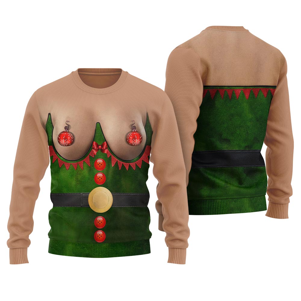Sexy Lady Costume Ugly Christmas Sweater