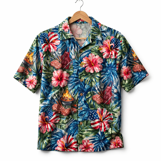 Grill Master America 4th July 250 Years Anniversary Premium Unisex Hawaiian Shirt For Men and Women
