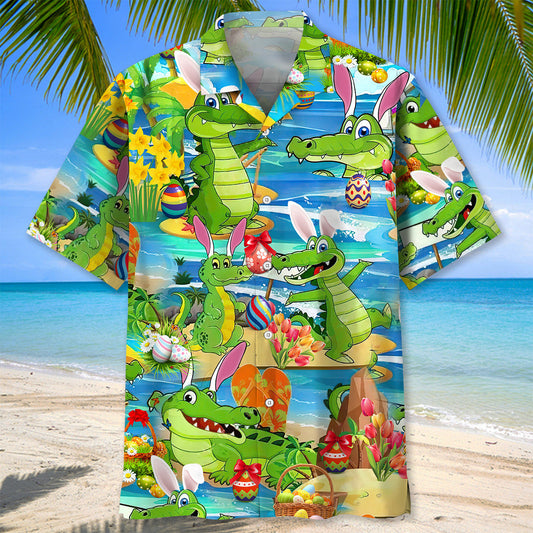 Aligator Easter Day Hawaiian Shirt