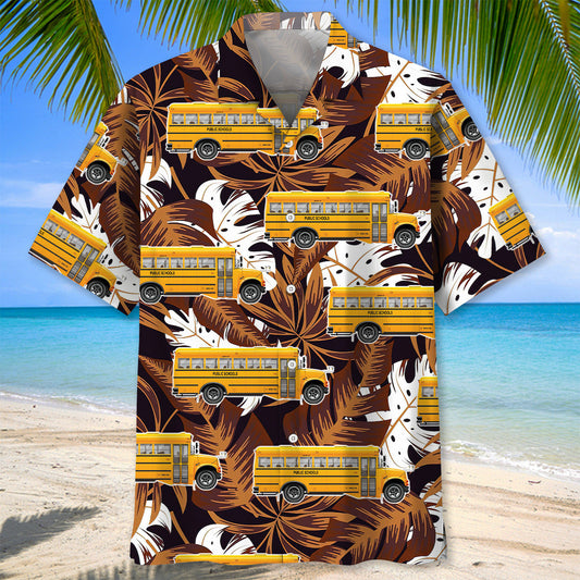School Bus Hawaiian Shirt