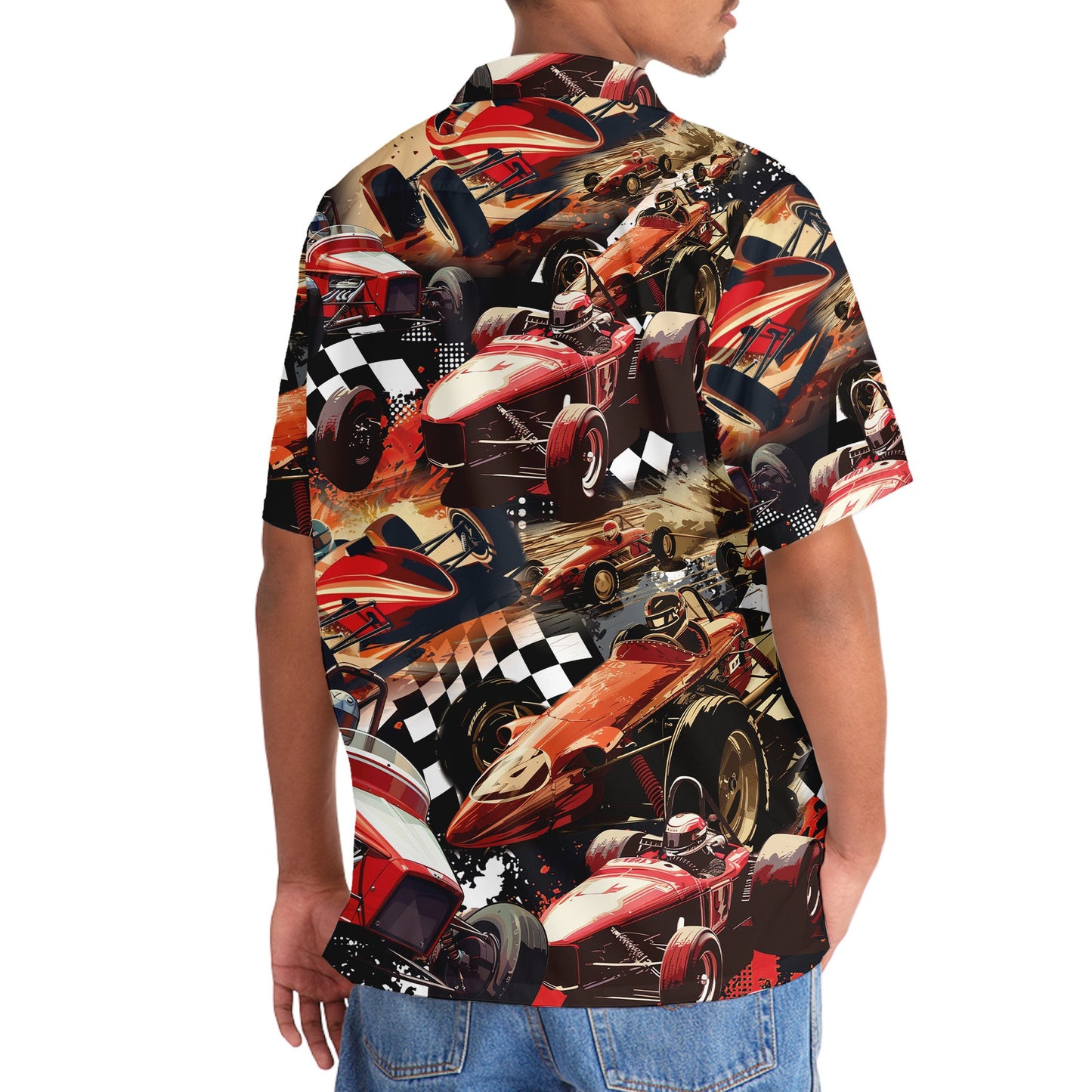 Dirt Track Racing Sprint Car Hawaiian Shirt