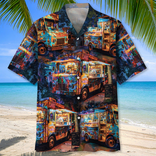 Vintage Street Food Truck Hawaiian Shirt