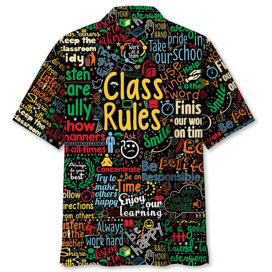 Teacher Class Rules Hawaiian Shirt
