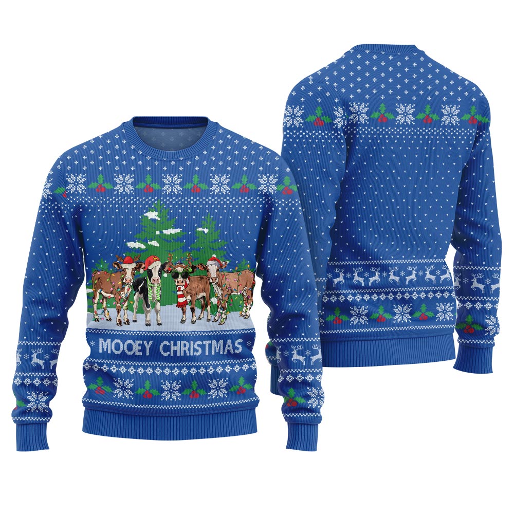 Mooey Christmas Cow Ugly Christmas Sweater