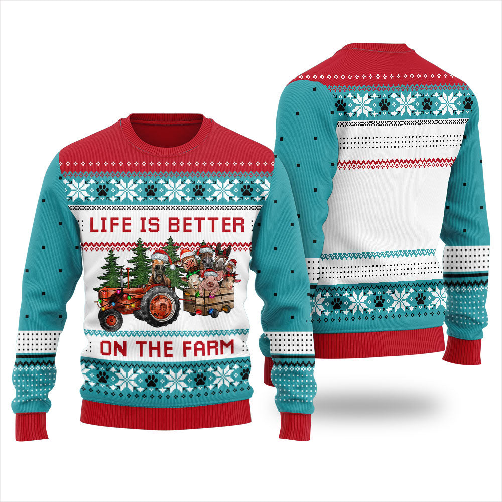 Happy Farm Funny Ugly Xmas Sweaters
