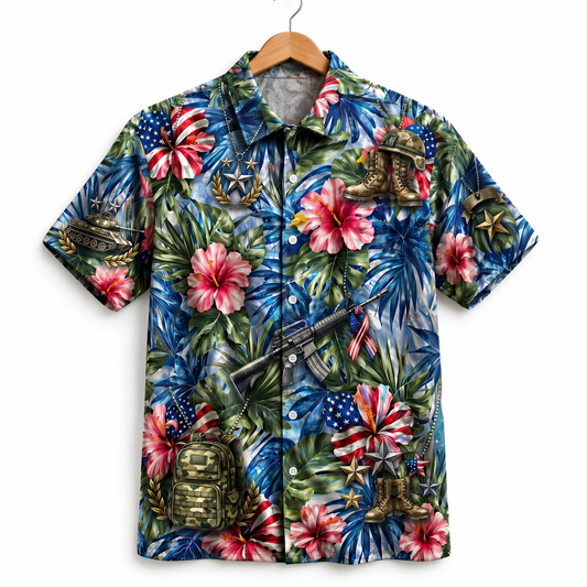 US Army Patriotic Veteran 250 Years America Premium Unisex Hawaiian Shirt For Men and Women