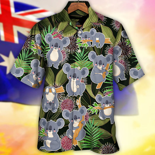 Koala Daily Life Funny Tropical Art - Hawaiian Shirt