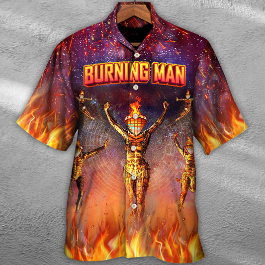 Music Event Burning Man Built To Burn Burning Man - Hawaiian Shirt