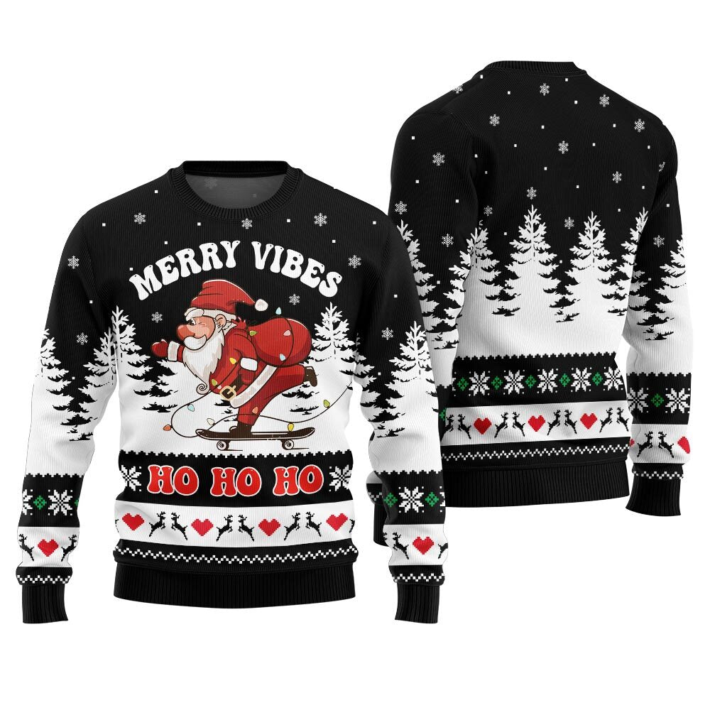 Merry Vibes Ho Ho Ho Christmas Sweater