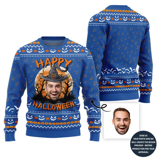 Happy Halloween Custom Face Sweater