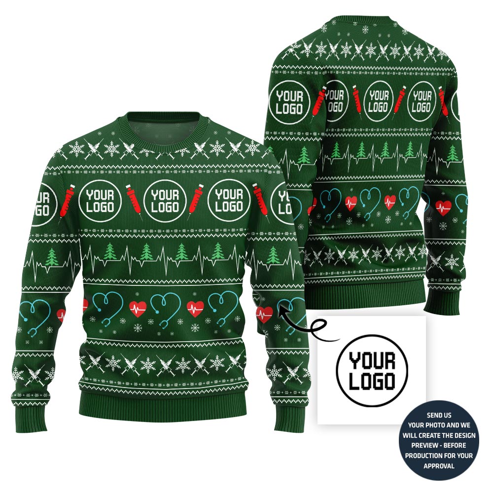 Custom Logo For Medical Equipment Company Christmas Sweater