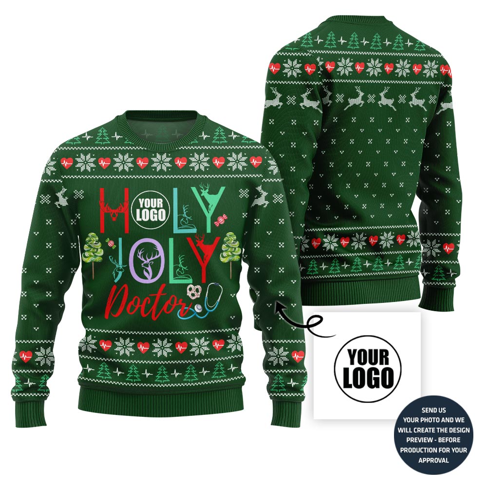 Holy Joly Doctor Custom Logo Christmas Sweater
