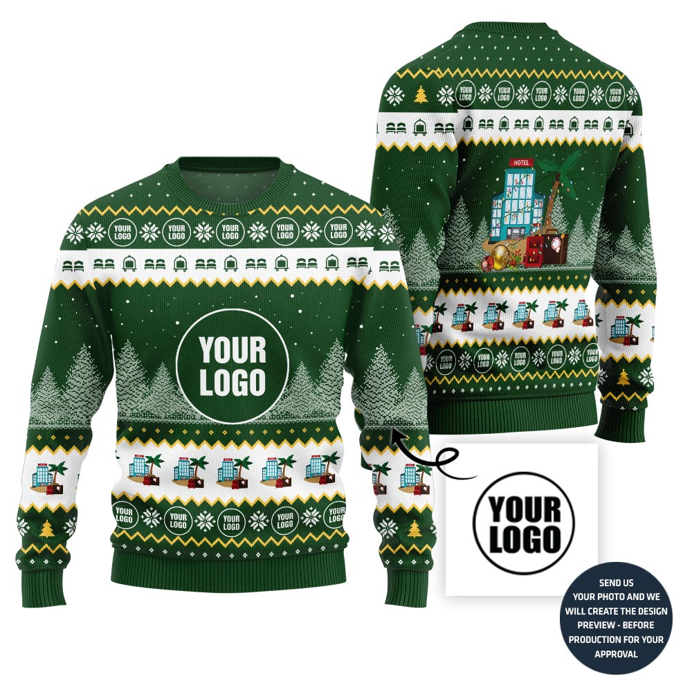Custom Logo Hotel Ugly Christmas Sweater