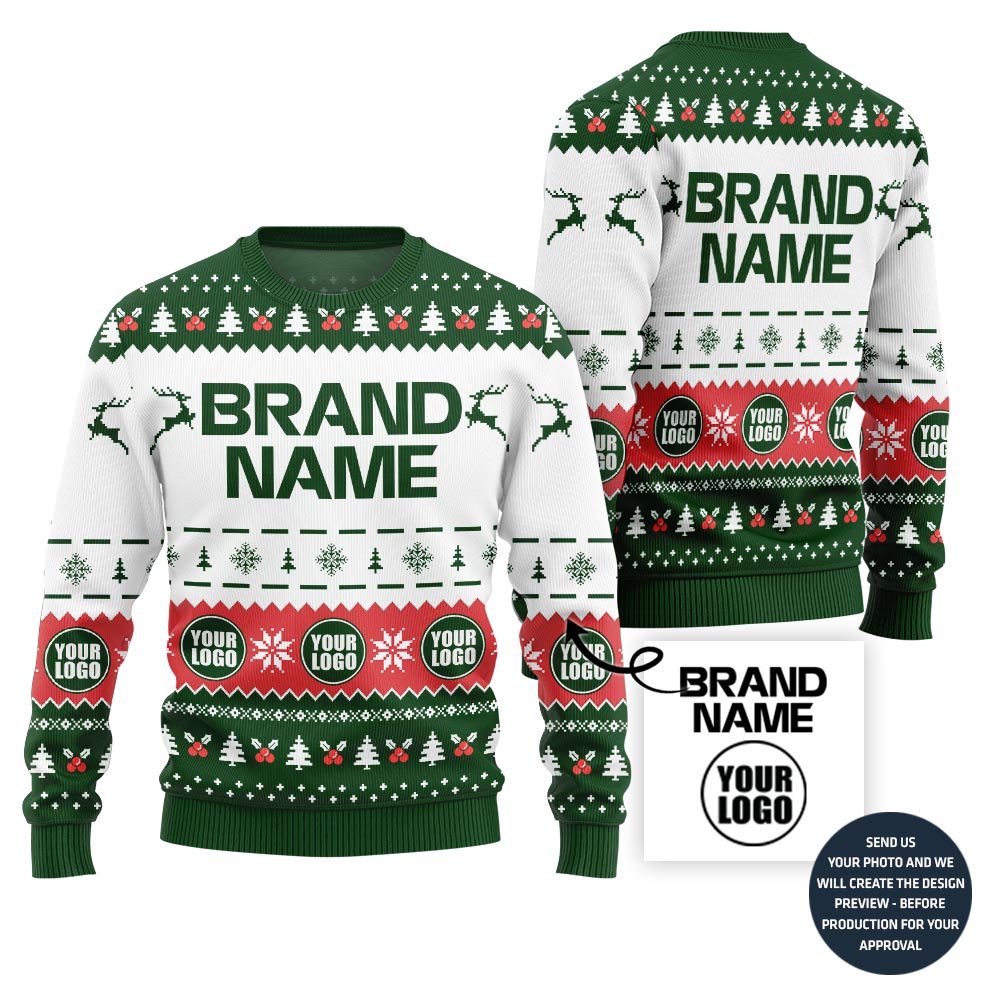 Brand Name Center Ugly Christmas Sweater For Company