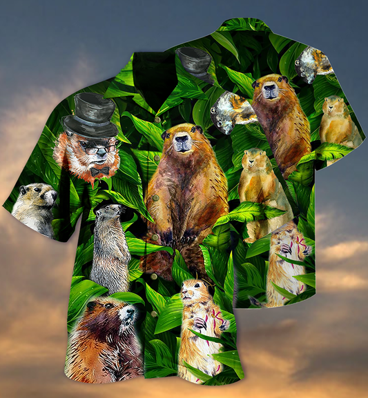 Ferret Animals LoveLy Dovely Leaves - Hawaiian Shirt