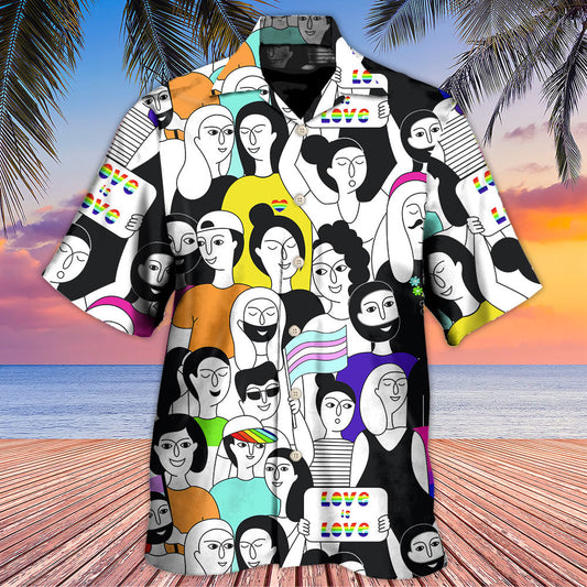 LGBT Love Who You Want - Hawaiian Shirt