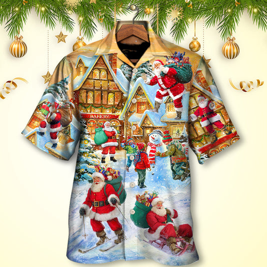 Christmas Santa Claus In The Town Xmas Is Coming - Hawaiian Shirt