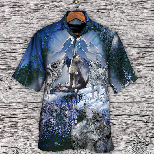 Wolf Is Not Lonely Just Alone - Hawaiian Shirt