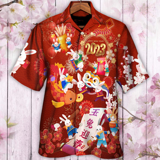 Chinese Lunar Year Rabbit Happy New Year 2023 - Hawaiian Shirt