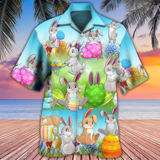 Easter Bunny Colorful Eggs - Hawaiian Shirt