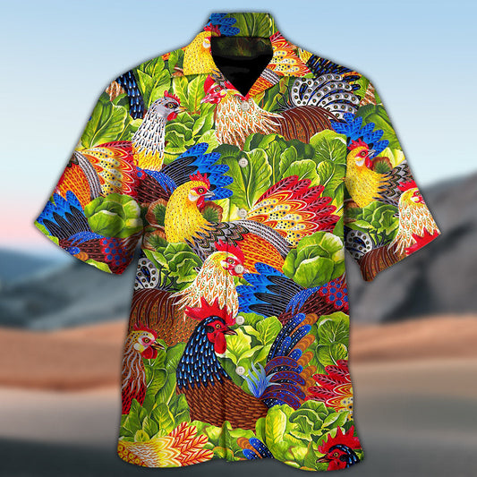 Chicken Family Lover Colorful - Hawaiian Shirt