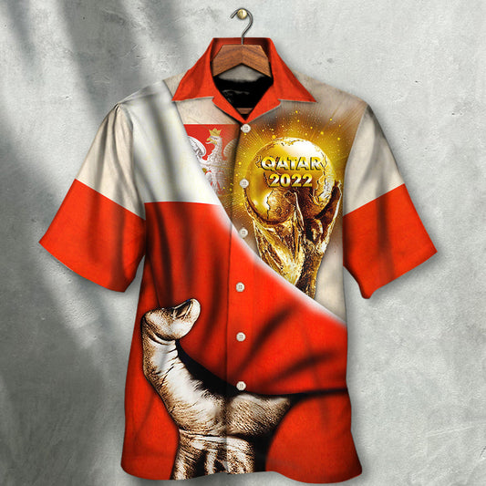 World Cup Qatar 2022 Poland Will Be The Champion Flag Vintage - Hawaiian Shirt