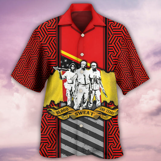 Veteran Vietnam Veteran Blood Sweat Tears - Hawaiian Shirt