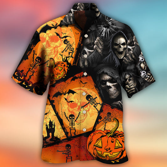 Halloween Skull Pumpkin Scary - Hawaiian Shirt