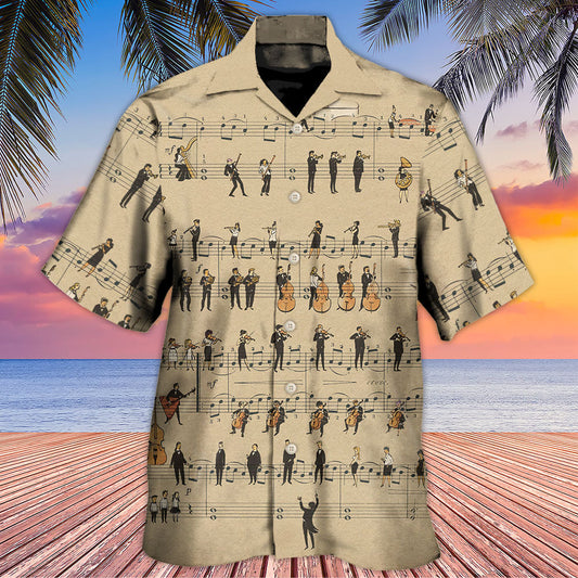 Music Note Retro Music Lover - Hawaiian Shirt