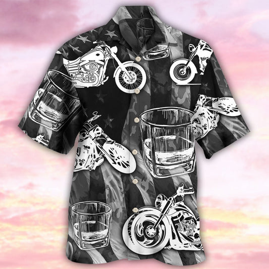 Motorcyles And Whiskey I Like - Hawaiian Shirt