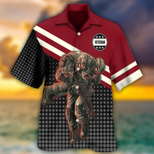 Veteran You May See Me Struggle But You Will Never See Me Quit - Hawaiian Shirt