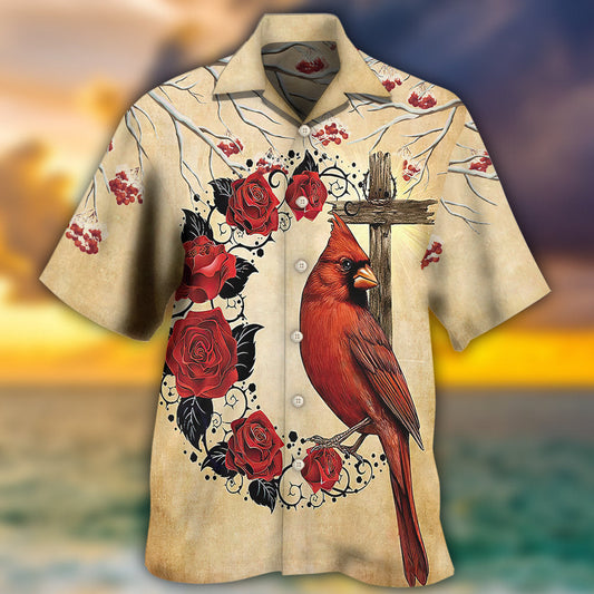 Cardinal A Big Piece Of My Heart Lives In Heaven - Hawaiian Shirt