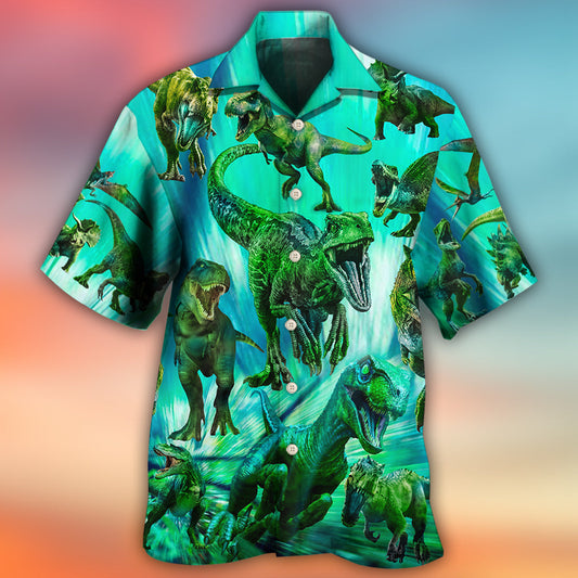 Dinosaur Running Cool Style - Hawaiian Shirt