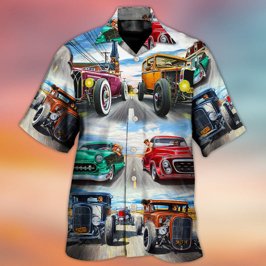 Hot Rod Racing Lover Cool Art Style - Hawaiian Shirt