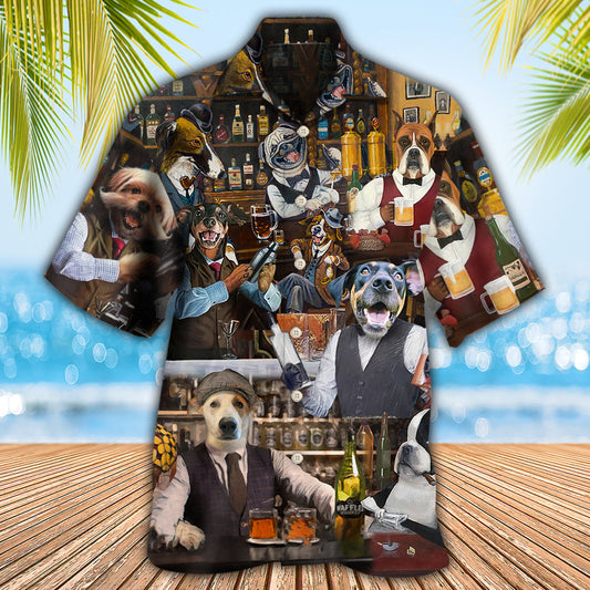 Bartender Dog Mixologist Job Is Never Done - Hawaiian Shirt