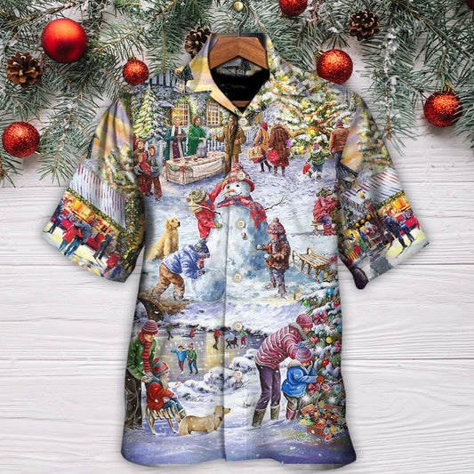 Christmas Winter Holiday Santa Claus Is Coming - Hawaiian Shirt