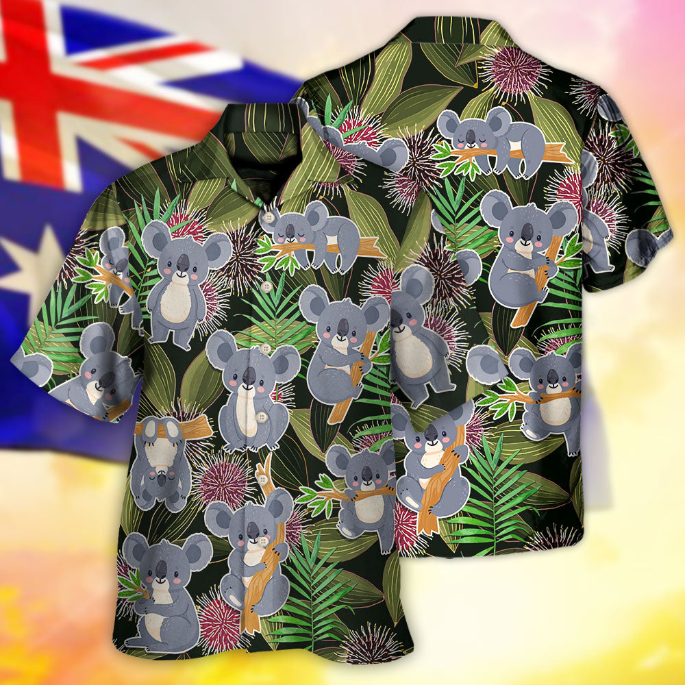 Koala Daily Life Funny Tropical Art - Hawaiian Shirt