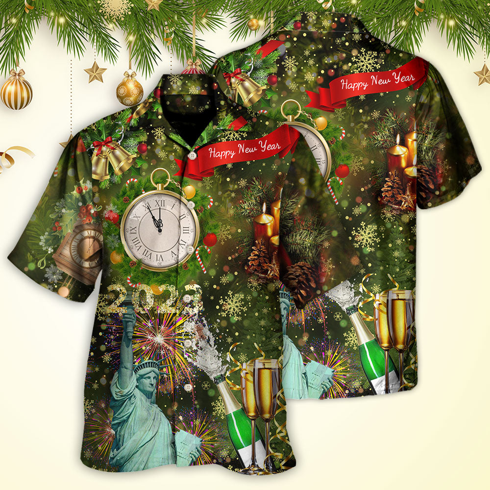 America 2023 Happy New Year Night - Hawaiian Shirt