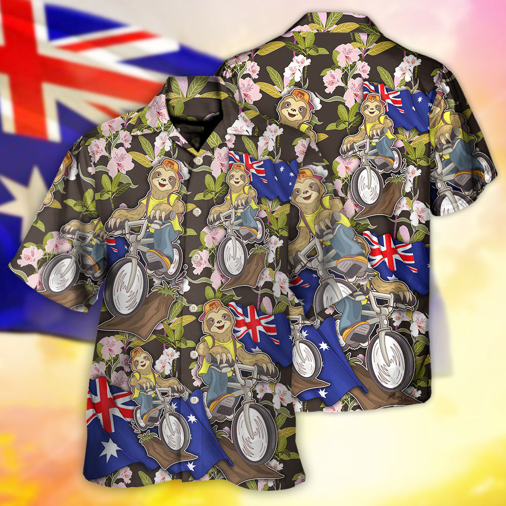 Solth Australia Sloth Ride Cycling Art - Hawaiian Shirt