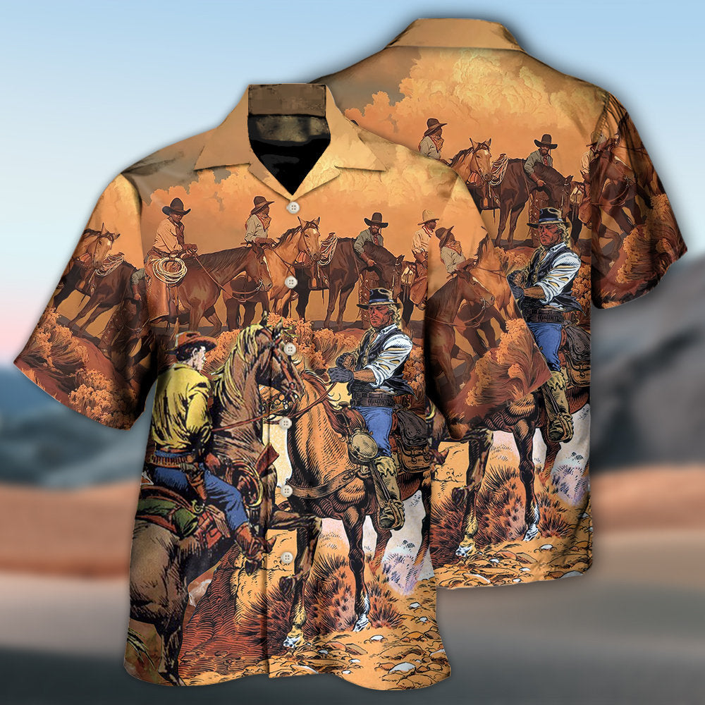 Cowboy Western Riding Horse - Hawaiian Shirt