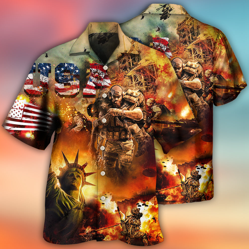 Veteran America Independence Day Veteran USA - Hawaiian Shirt