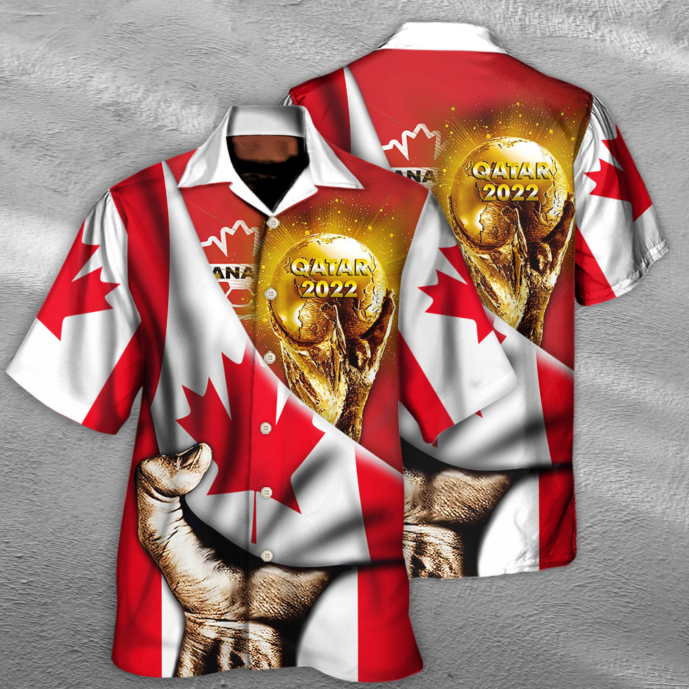 World Cup Qatar 2022 Canada Will Be The Champion Flag Vintage - Hawaiian Shirt