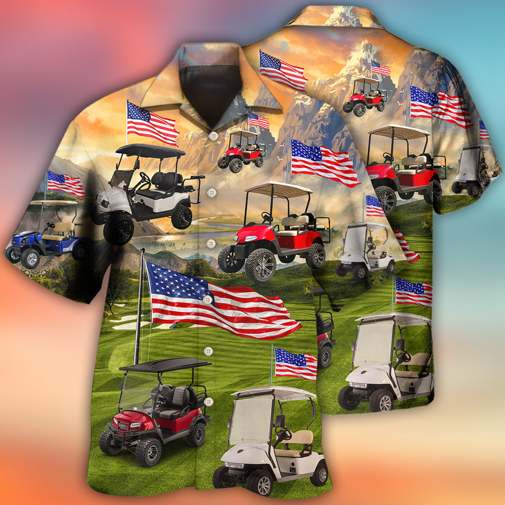 Golf Independence Day Club Car - Hawaiian Shirt