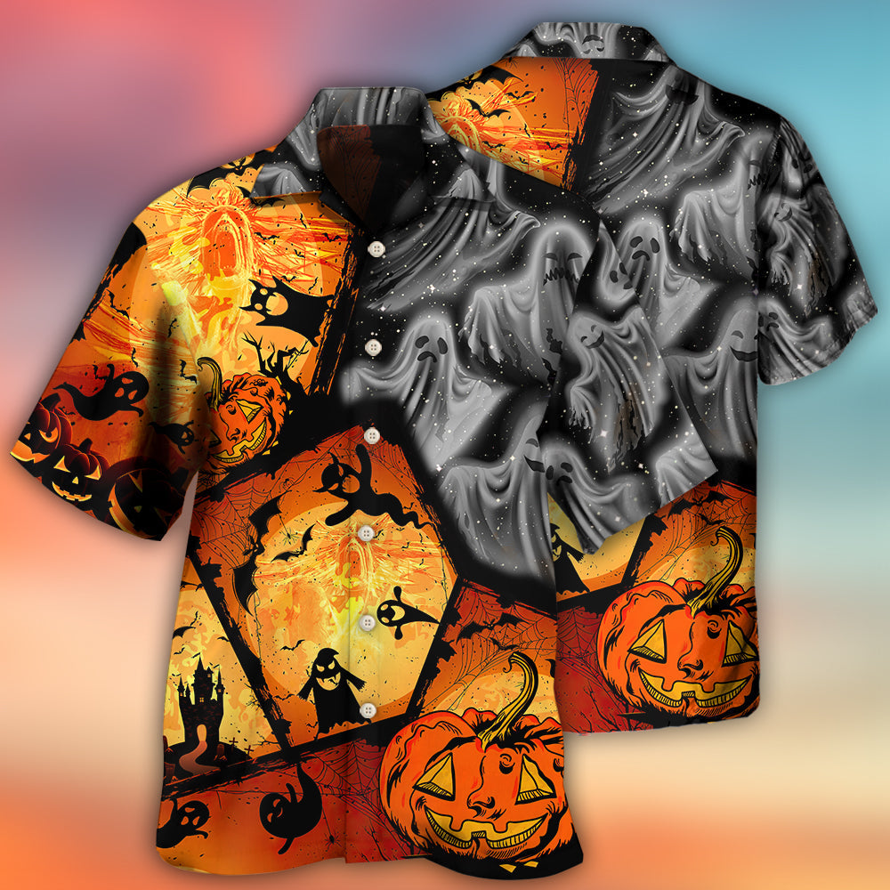 Halloween Ghost Pumpkin Scary - Hawaiian Shirt