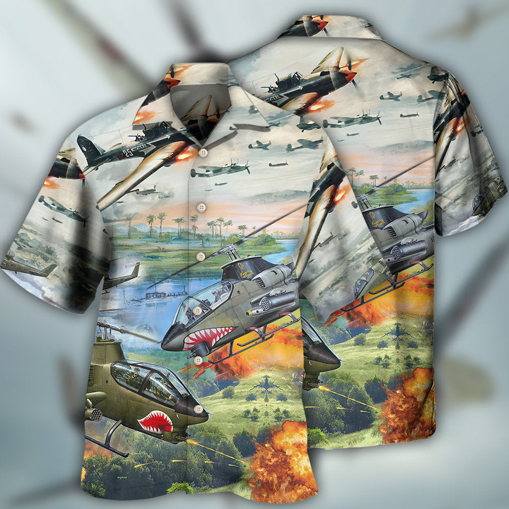 Combat Aircraft Military Planes - Hawaiian Shirt