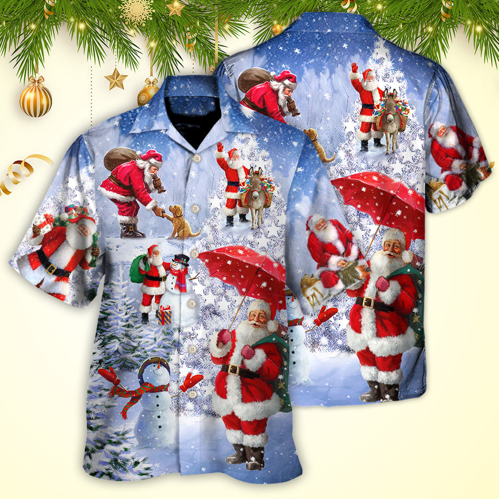 Christmas Santa Is Always With You Story Night Christmas Tree - Hawaiian Shirt