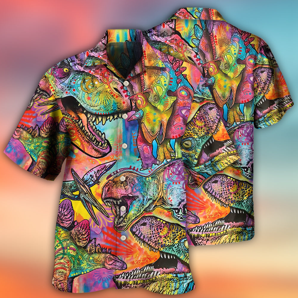 Dinosaur Colorful Art Style - Hawaiian Shirt