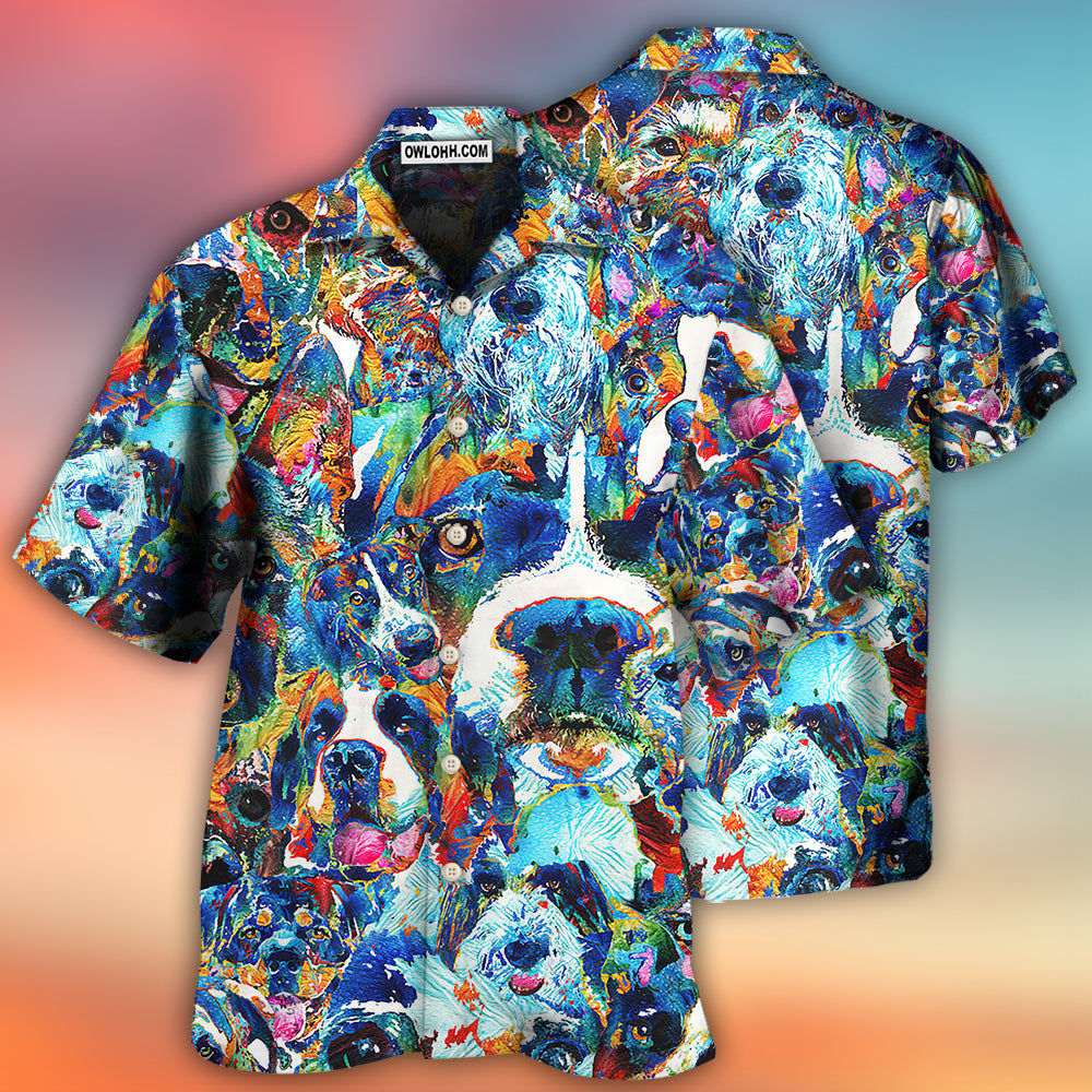 Dog Lover Delight Art Style - Hawaiian Shirt